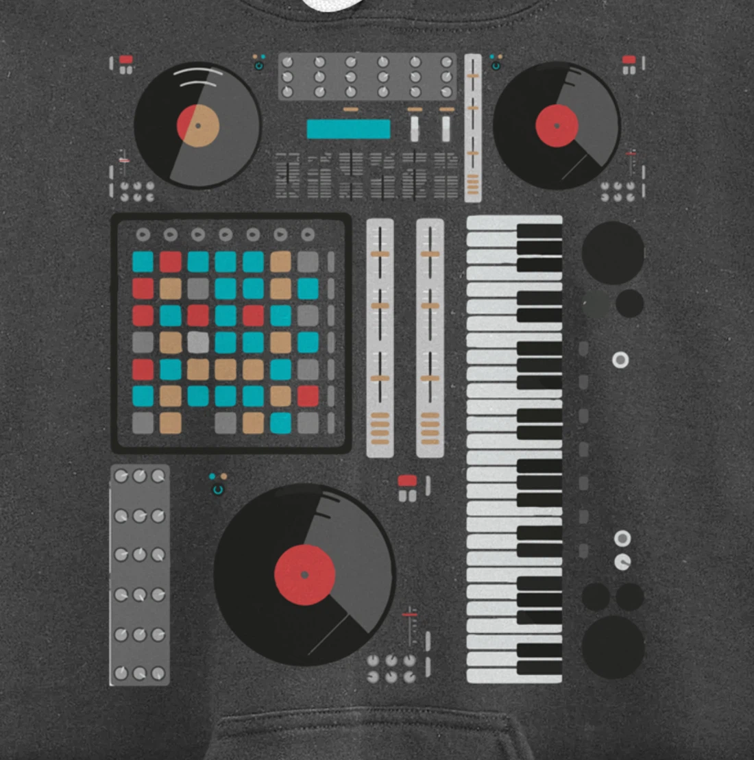 Electronic Music Synthesizer Techno Music For DJ Producer Pullover Hoodie