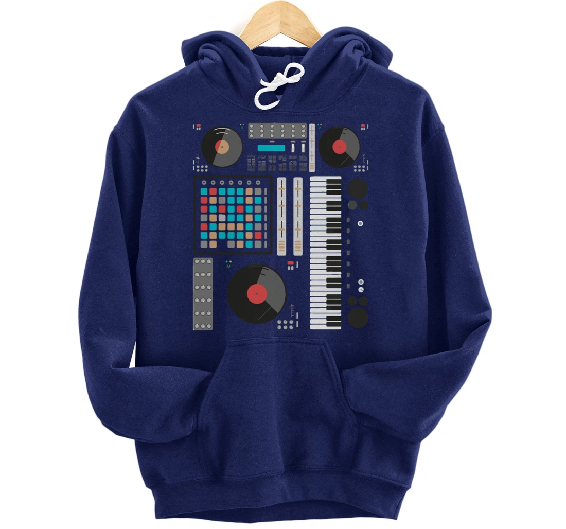 Electronic Music Synthesizer Techno Music For DJ Producer Pullover Hoodie