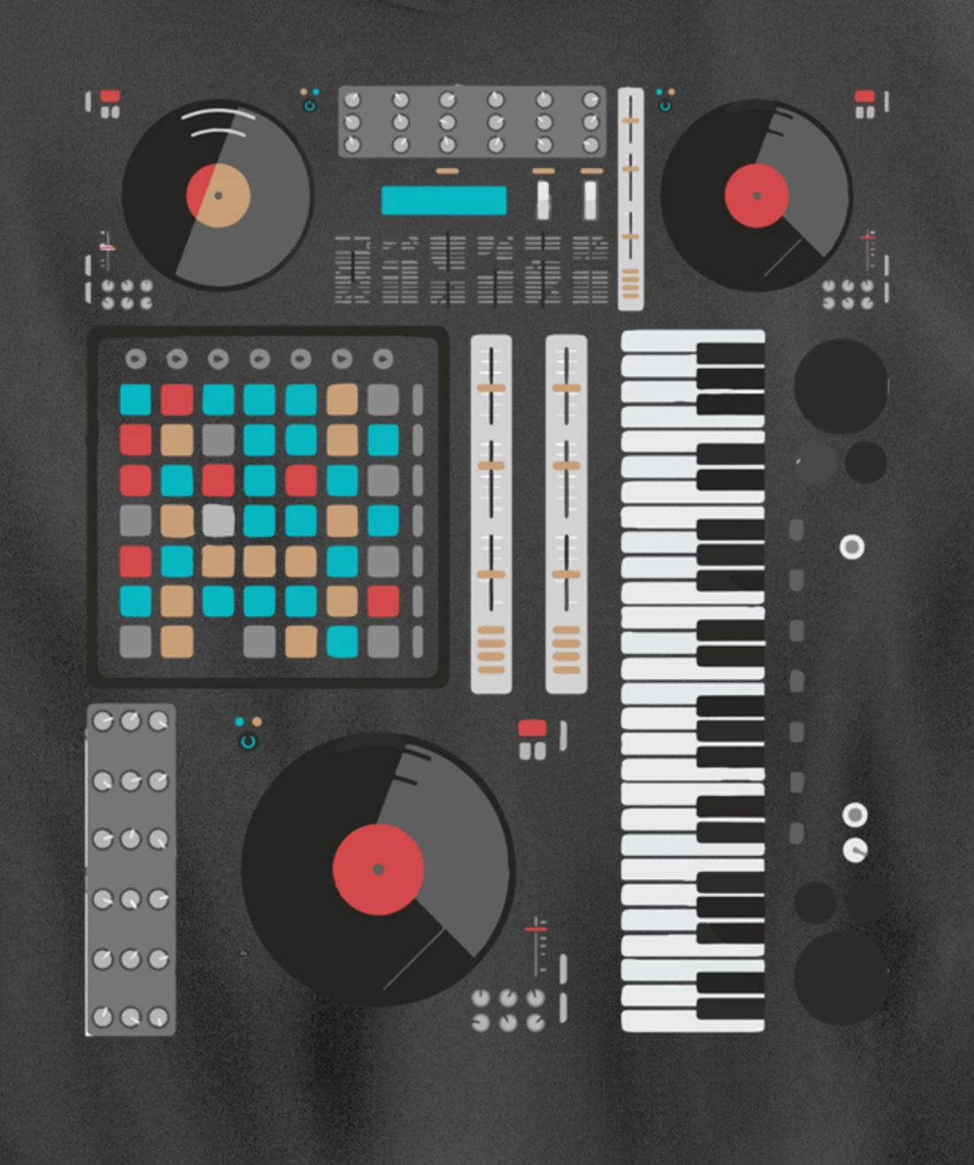 Electronic Music Synthesizer Techno Music For DJ Producer Pullover Hoodie