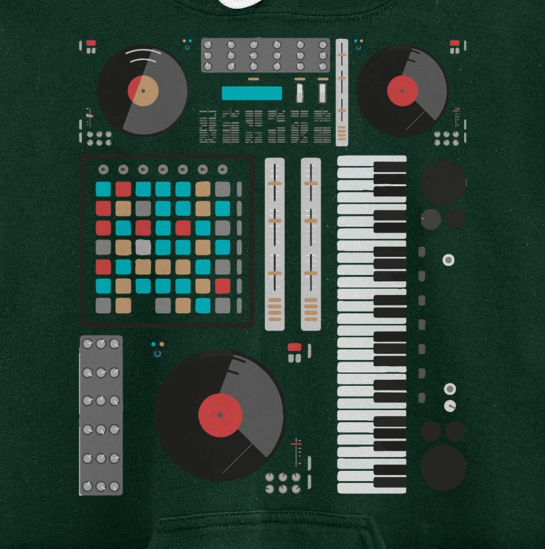 Electronic Music Synthesizer Techno Music For DJ Producer Pullover Hoodie