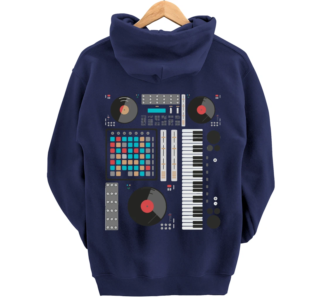 Electronic Music Synthesizer Techno Music For DJ Producer Pullover Hoodie