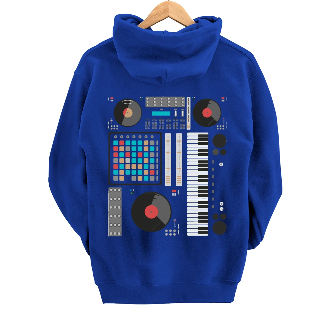 Electronic Music Synthesizer Techno Music For DJ Producer Pullover Hoodie