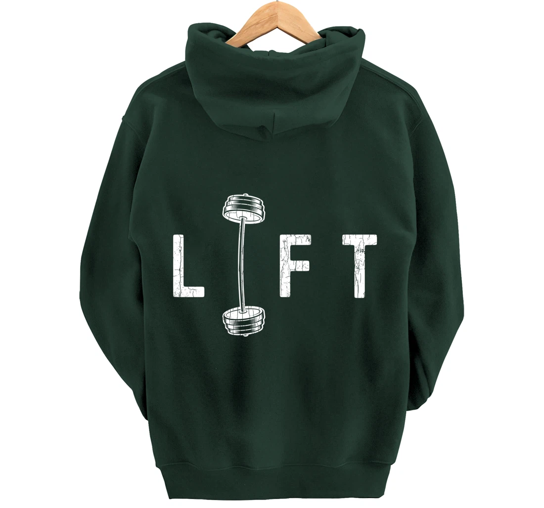 Lift Funny Gym Inspiring Motivational Graphic Pullover Hoodie
