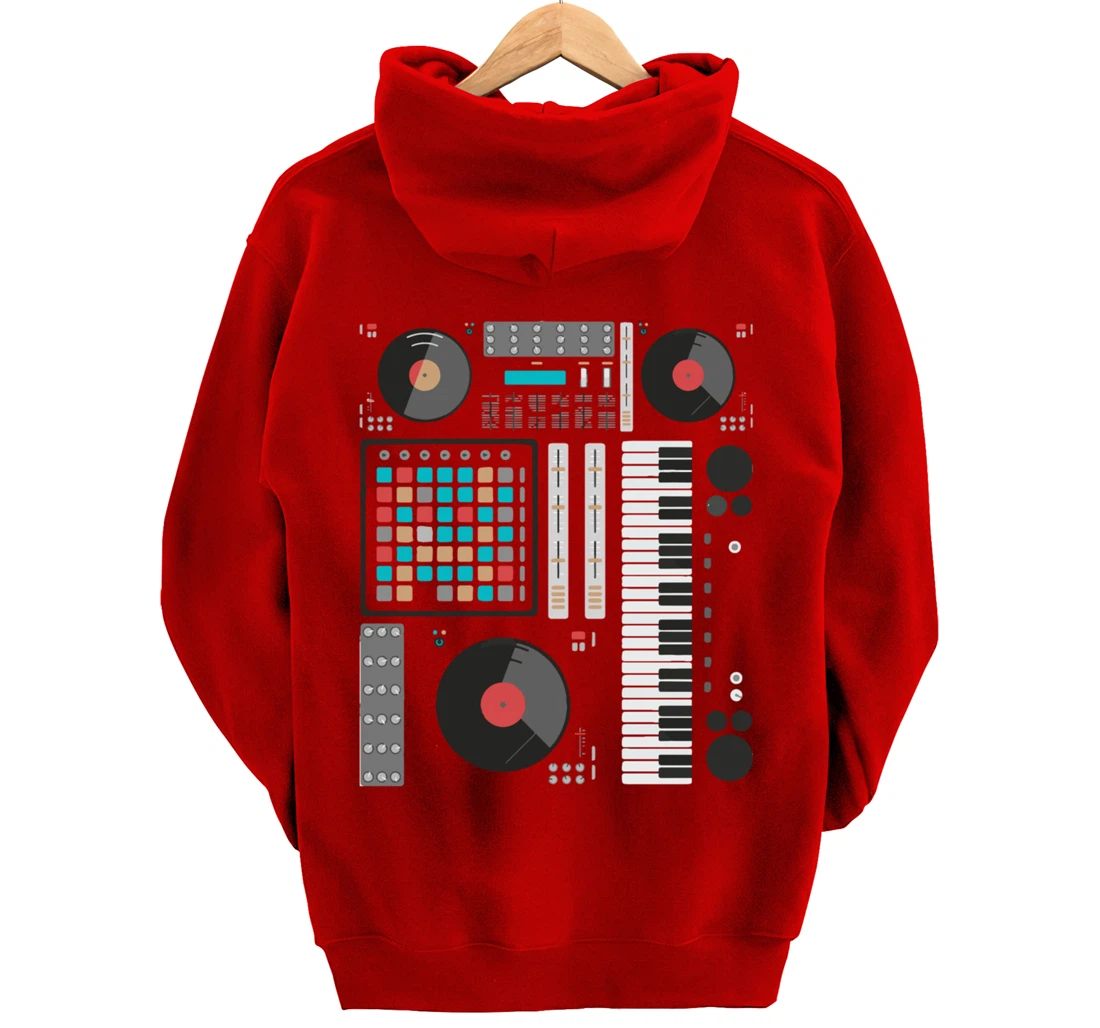 Electronic Music Synthesizer Techno Music For DJ Producer Pullover Hoodie