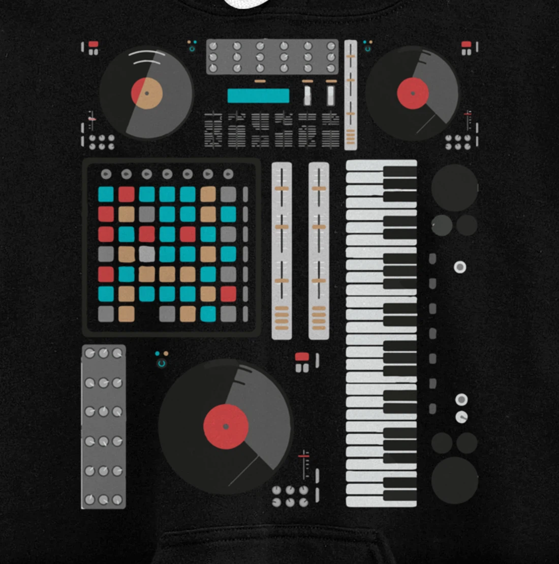Electronic Music Synthesizer Techno Music For DJ Producer Pullover Hoodie
