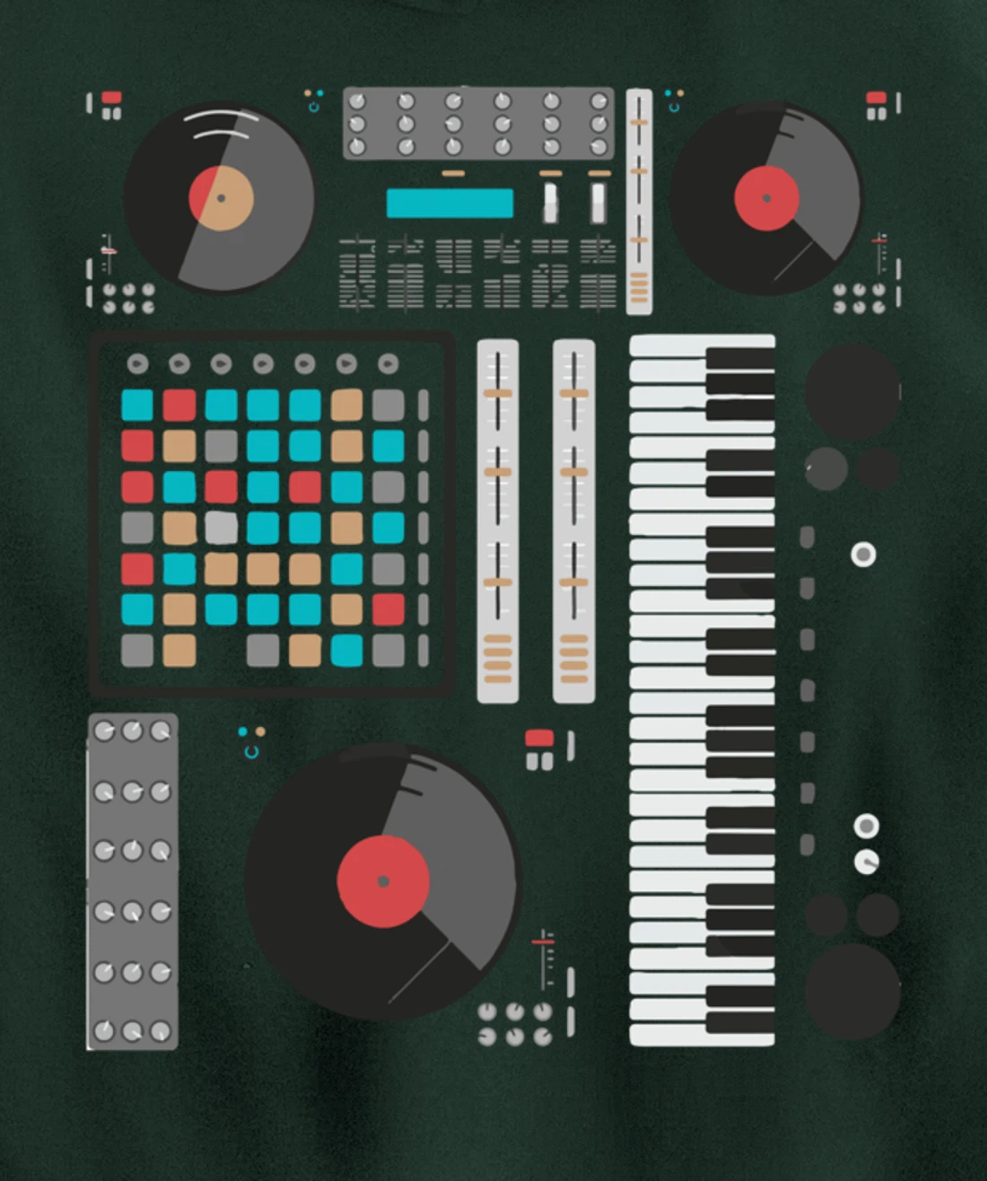 Electronic Music Synthesizer Techno Music For DJ Producer Pullover Hoodie