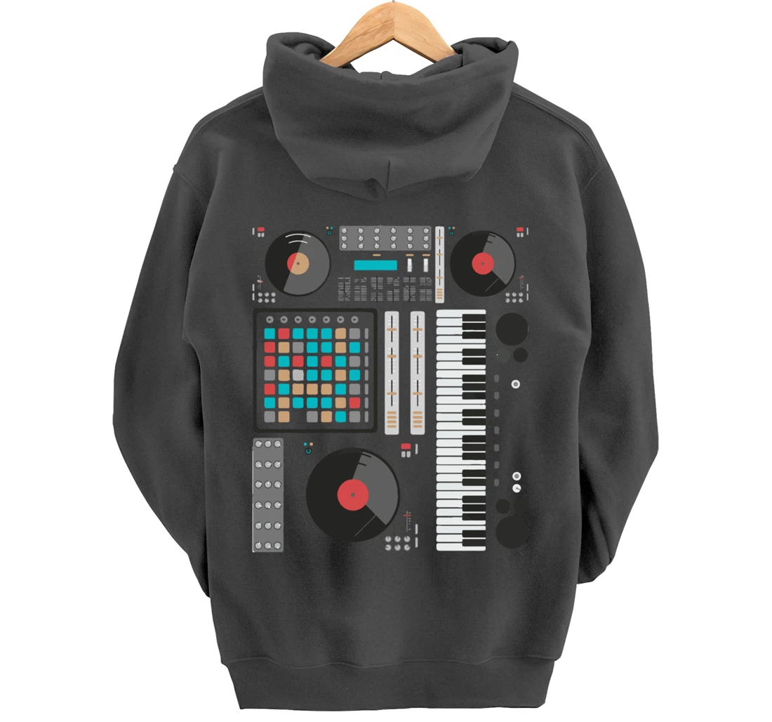 Electronic Music Synthesizer Techno Music For DJ Producer Pullover Hoodie