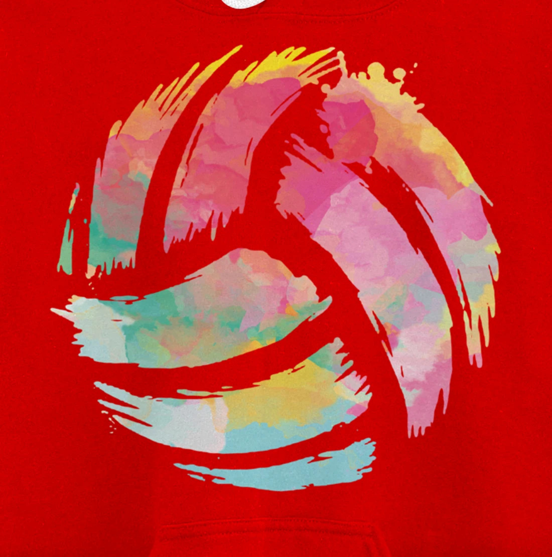 Colorsplash Volleyball Artsy Ball Sport For Athlete Player Pullover Hoodie