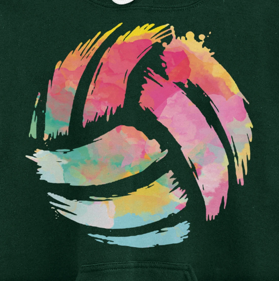 Colorsplash Volleyball Artsy Ball Sport For Athlete Player Pullover Hoodie