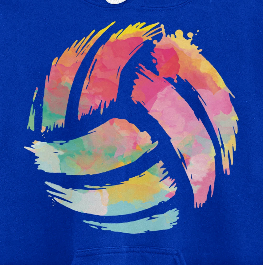 Colorsplash Volleyball Artsy Ball Sport For Athlete Player Pullover Hoodie