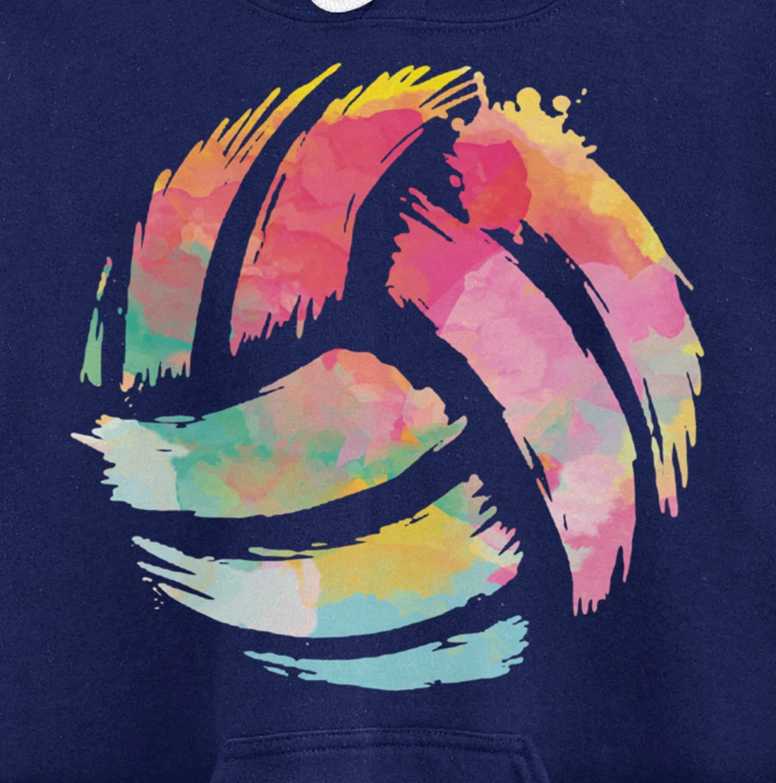 Colorsplash Volleyball Artsy Ball Sport For Athlete Player Pullover Hoodie