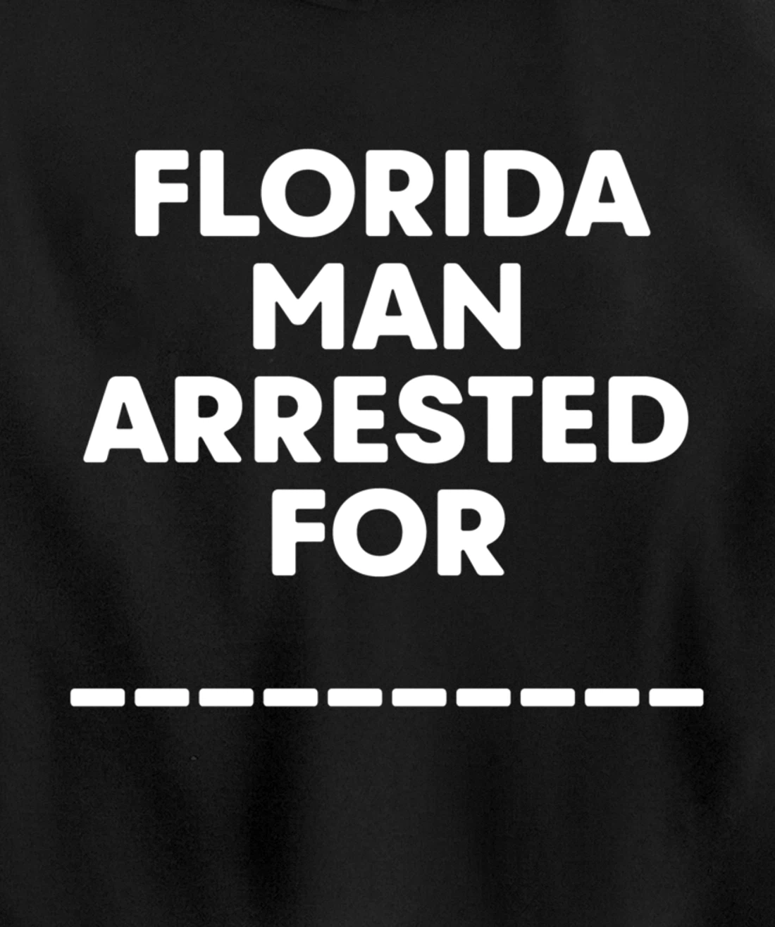 Florida Arrested Man For Fill In The Blank Funny Meme News Pullover Hoodie