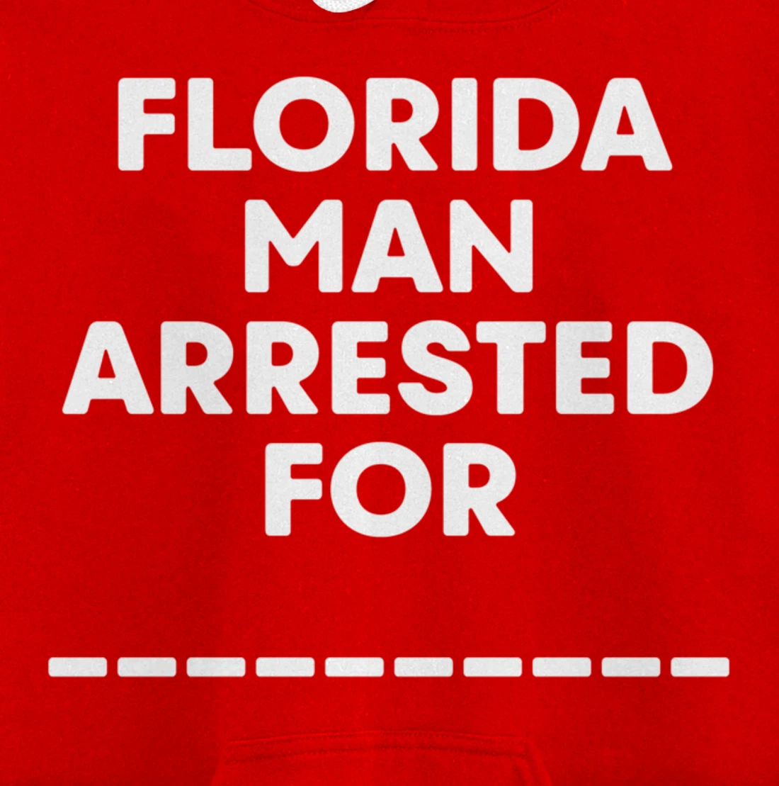Florida Arrested Man For Fill In The Blank Funny Meme News Pullover Hoodie