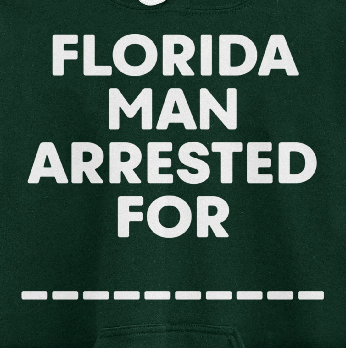 Florida Arrested Man For Fill In The Blank Funny Meme News Pullover Hoodie
