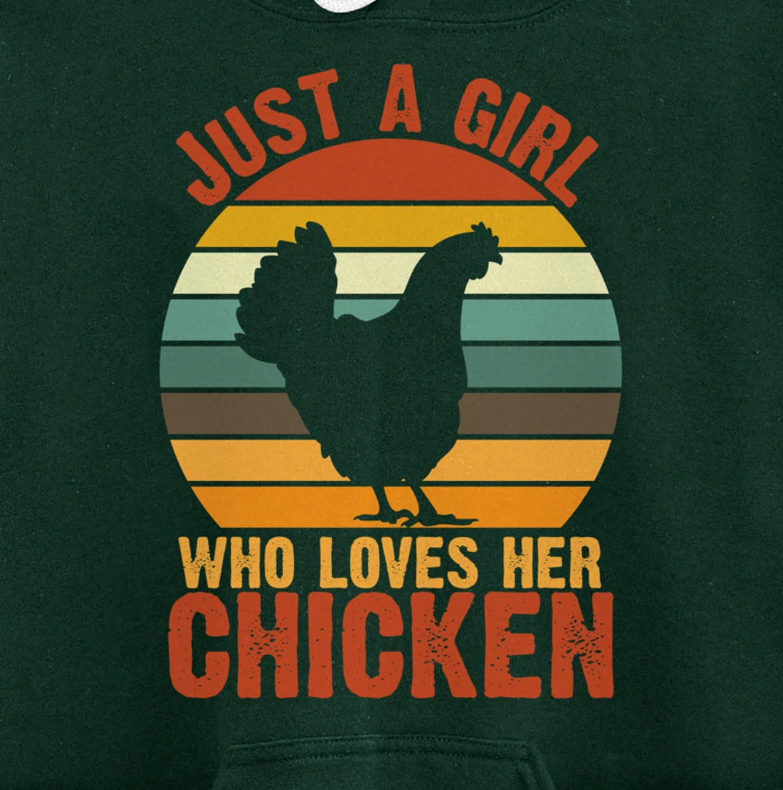 Just a Girl Who Loves Her Chicken Retro vintage Chicken Pullover Hoodie