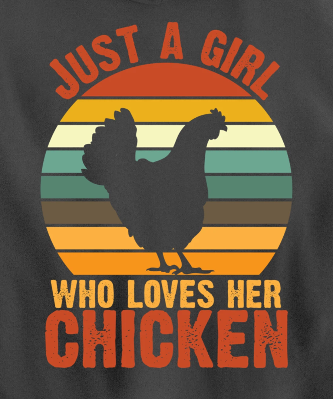Just a Girl Who Loves Her Chicken Retro vintage Chicken Pullover Hoodie