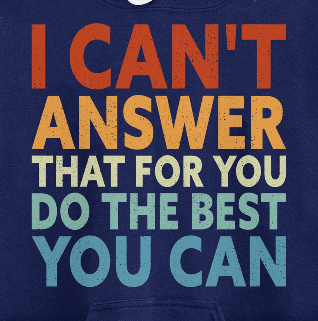 I Can't Answer That For You Do The Best You Can Pullover Hoodie