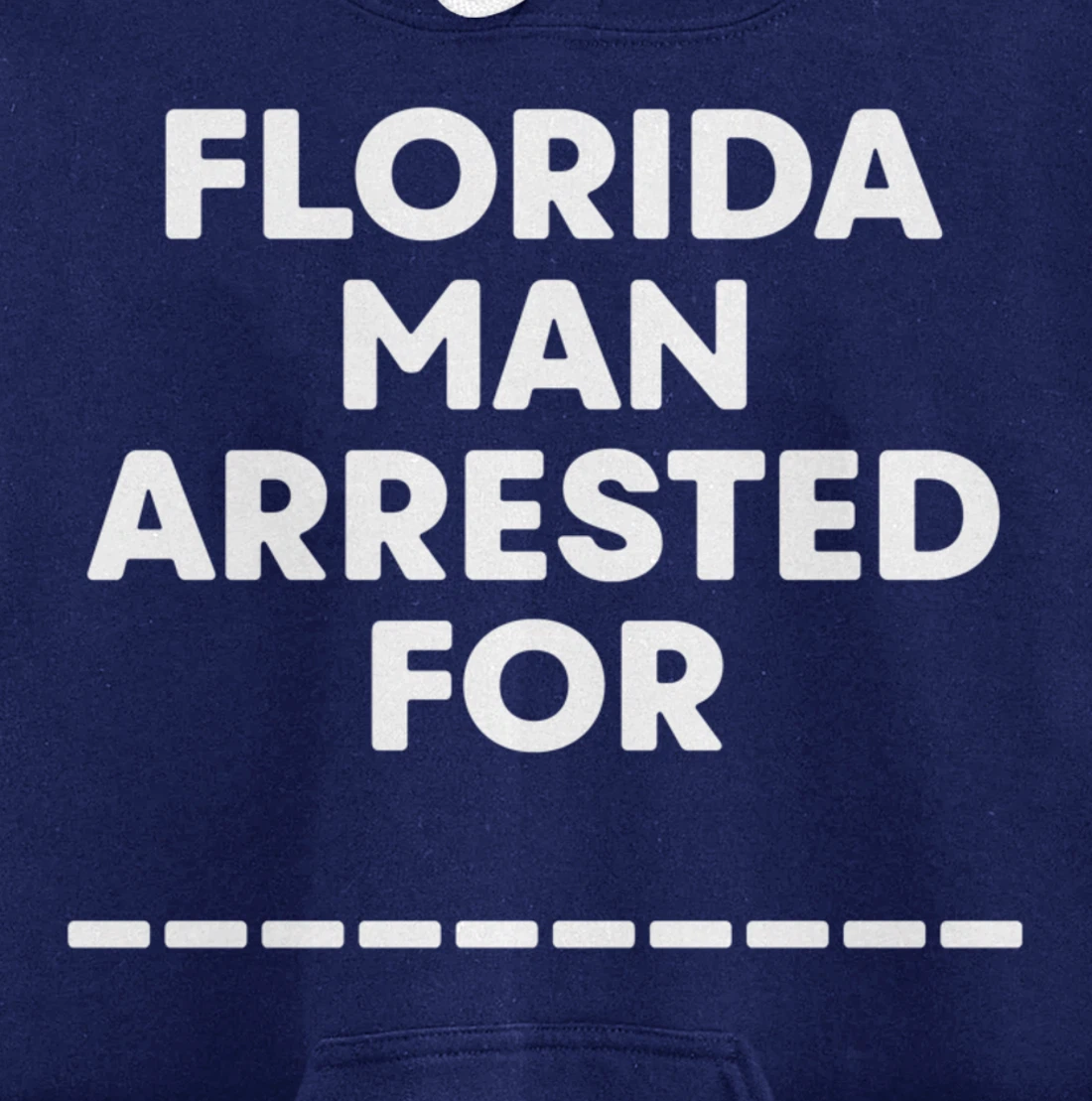 Florida Arrested Man For Fill In The Blank Funny Meme News Pullover Hoodie