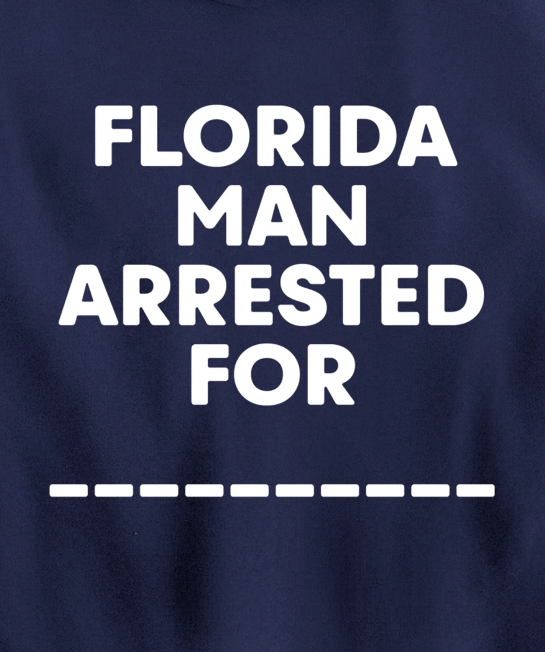 Florida Arrested Man For Fill In The Blank Funny Meme News Pullover Hoodie