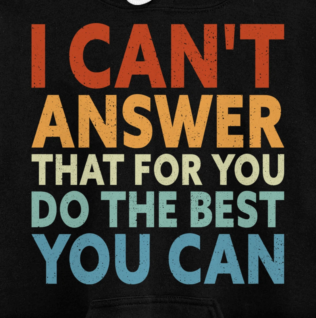 I Can't Answer That For You Do The Best You Can Pullover Hoodie