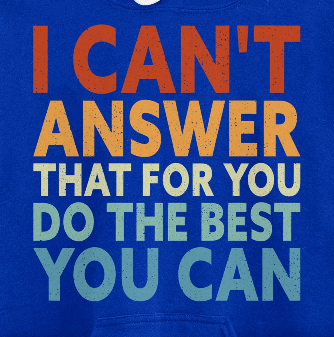 I Can't Answer That For You Do The Best You Can Pullover Hoodie