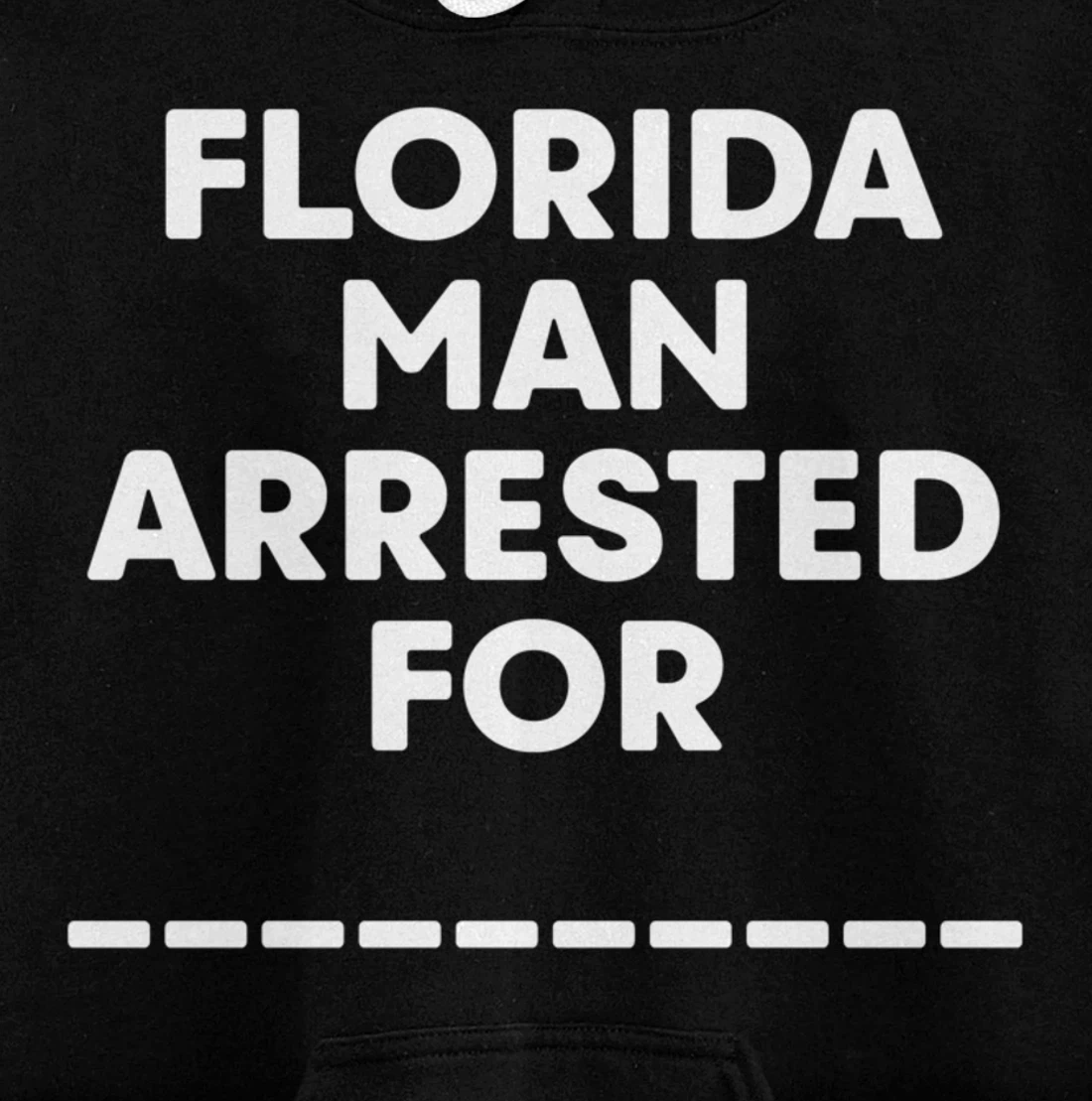 Florida Arrested Man For Fill In The Blank Funny Meme News Pullover Hoodie