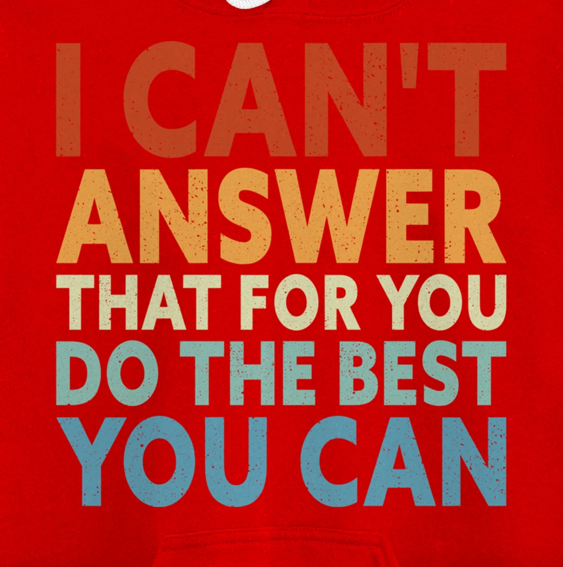 I Can't Answer That For You Do The Best You Can Pullover Hoodie