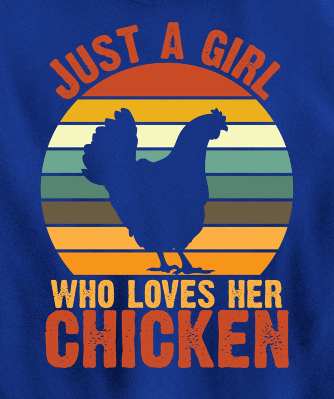 Just a Girl Who Loves Her Chicken Retro vintage Chicken Pullover Hoodie