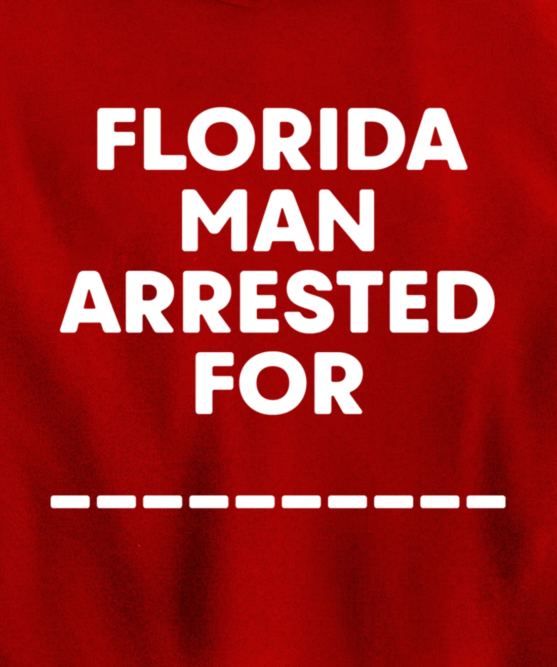 Florida Arrested Man For Fill In The Blank Funny Meme News Pullover Hoodie