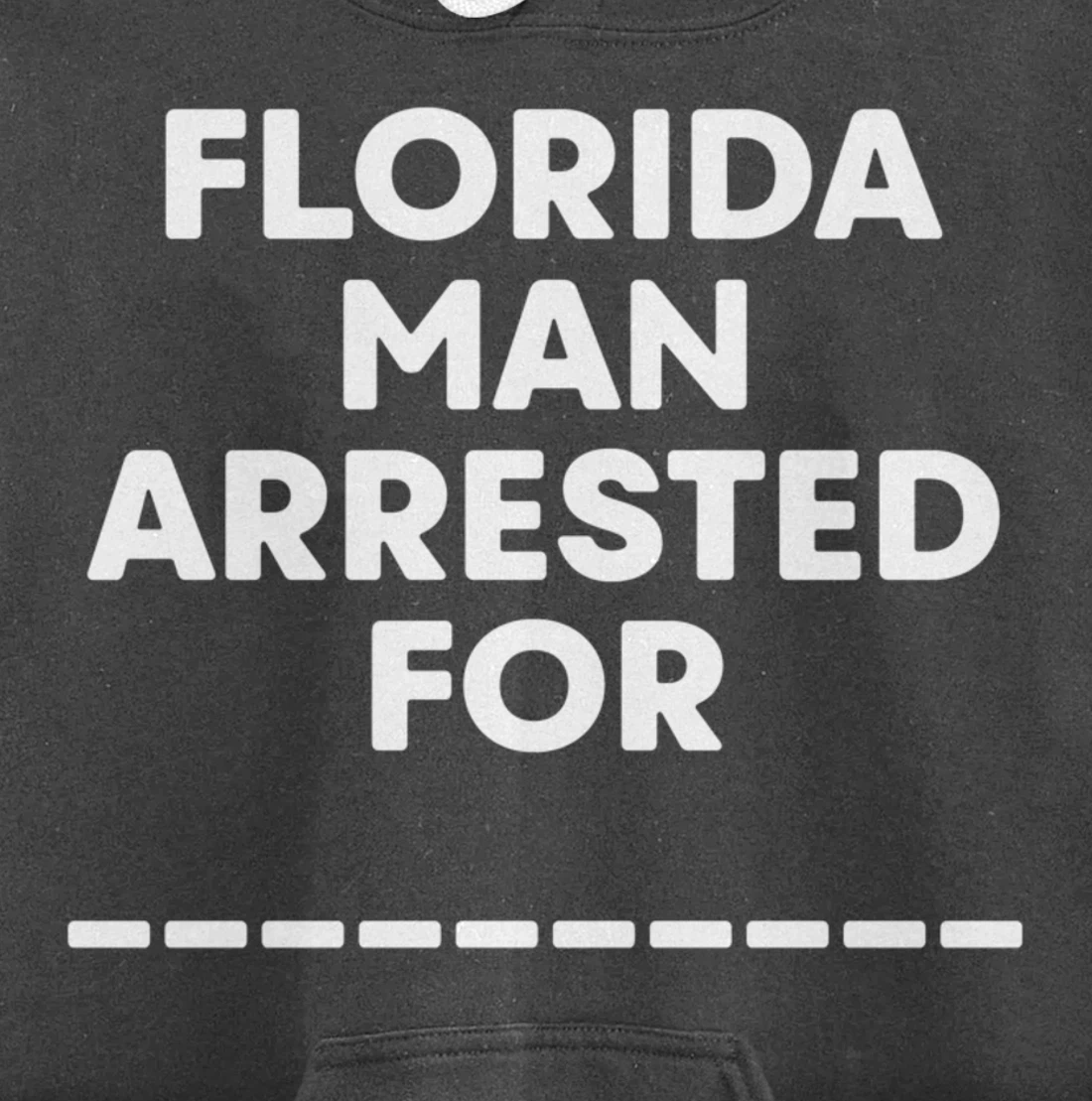 Florida Arrested Man For Fill In The Blank Funny Meme News Pullover Hoodie