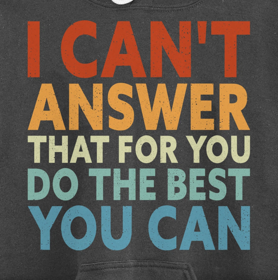 I Can't Answer That For You Do The Best You Can Pullover Hoodie