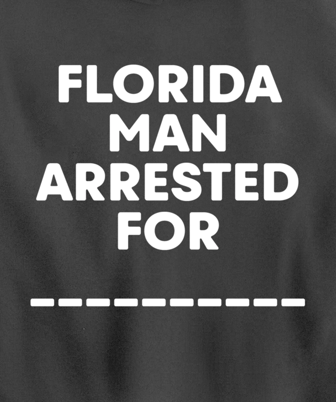 Florida Arrested Man For Fill In The Blank Funny Meme News Pullover Hoodie