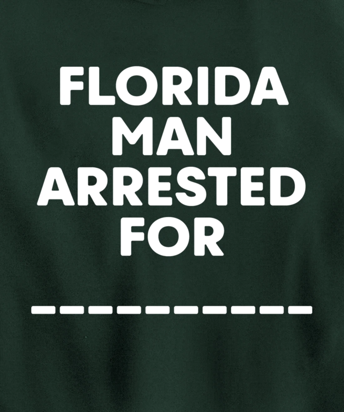Florida Arrested Man For Fill In The Blank Funny Meme News Pullover Hoodie