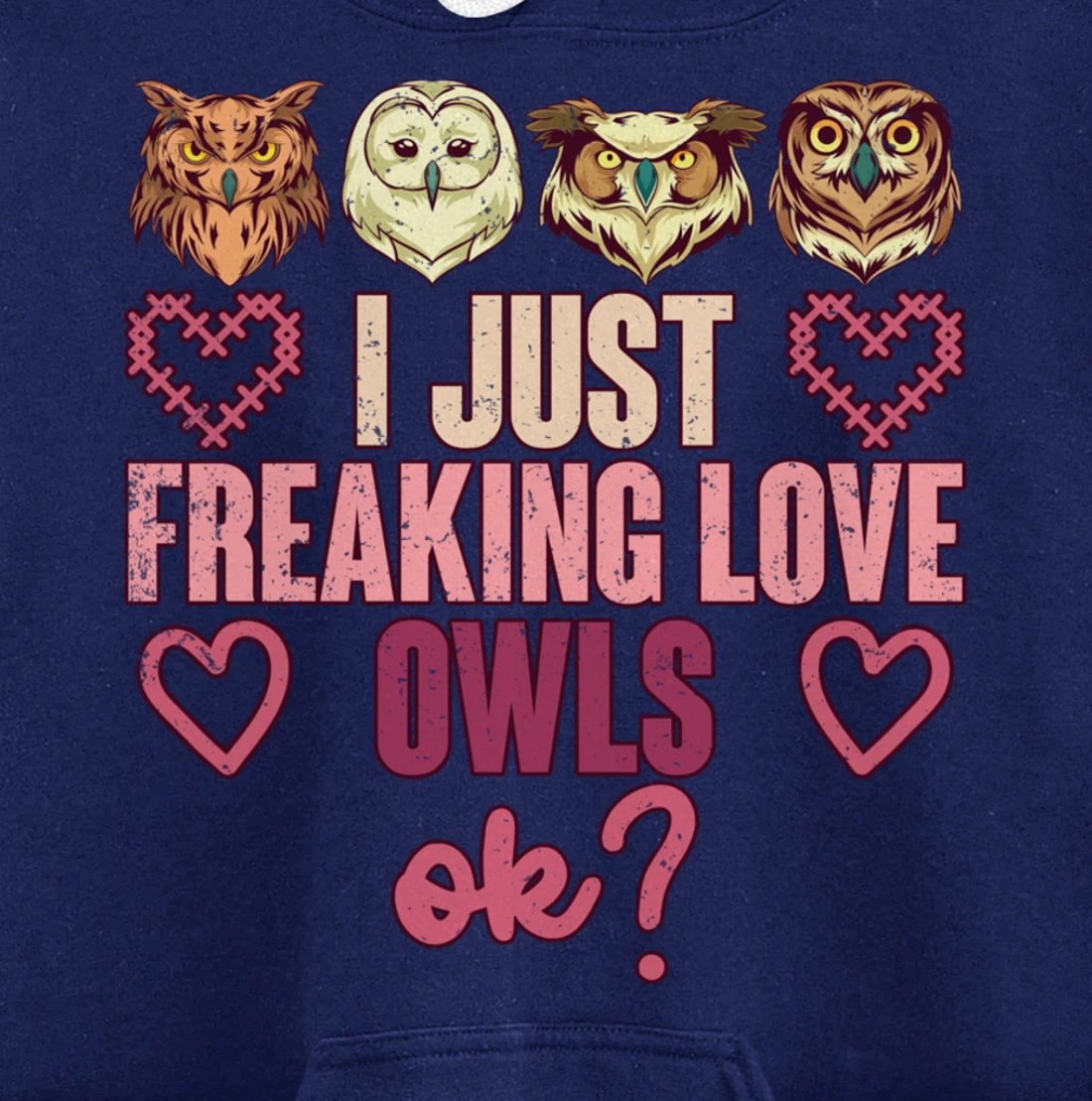 Wise Bird Lover Gift I Just Freaking Love Owls Ok Owl Pullover Hoodie