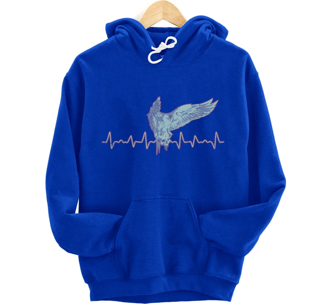 Heartbeat Animal Forest Wise Bird Zoo Keeper Owl Pullover Hoodie