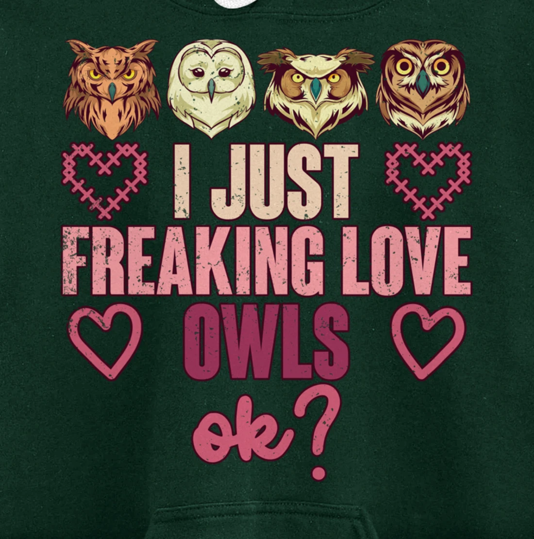 Wise Bird Lover Gift I Just Freaking Love Owls Ok Owl Pullover Hoodie
