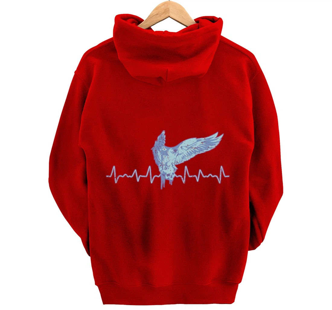 Heartbeat Animal Forest Wise Bird Zoo Keeper Owl Pullover Hoodie