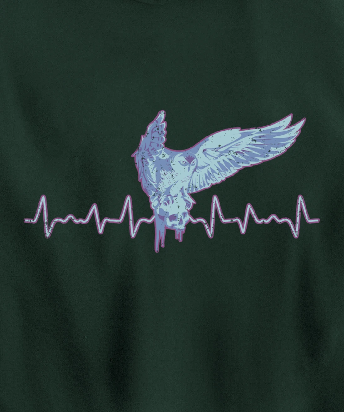 Heartbeat Animal Forest Wise Bird Zoo Keeper Owl Pullover Hoodie