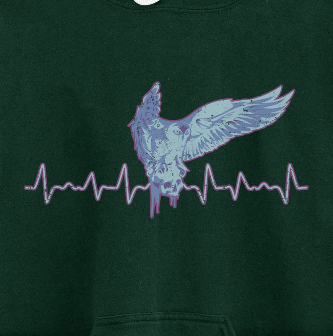 Heartbeat Animal Forest Wise Bird Zoo Keeper Owl Pullover Hoodie