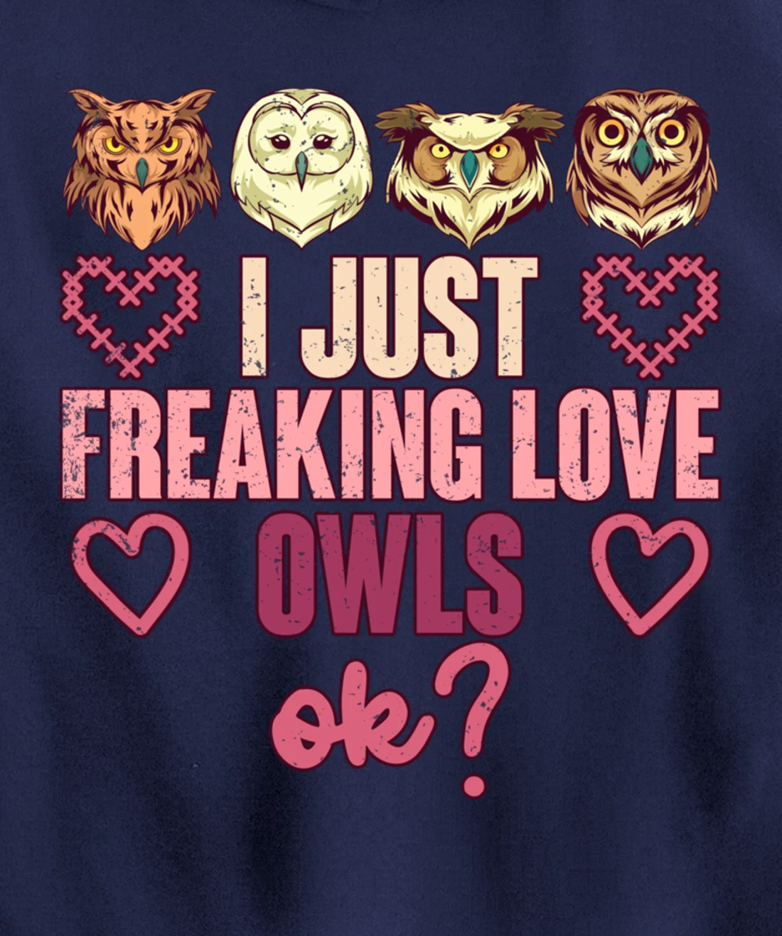 Wise Bird Lover Gift I Just Freaking Love Owls Ok Owl Pullover Hoodie