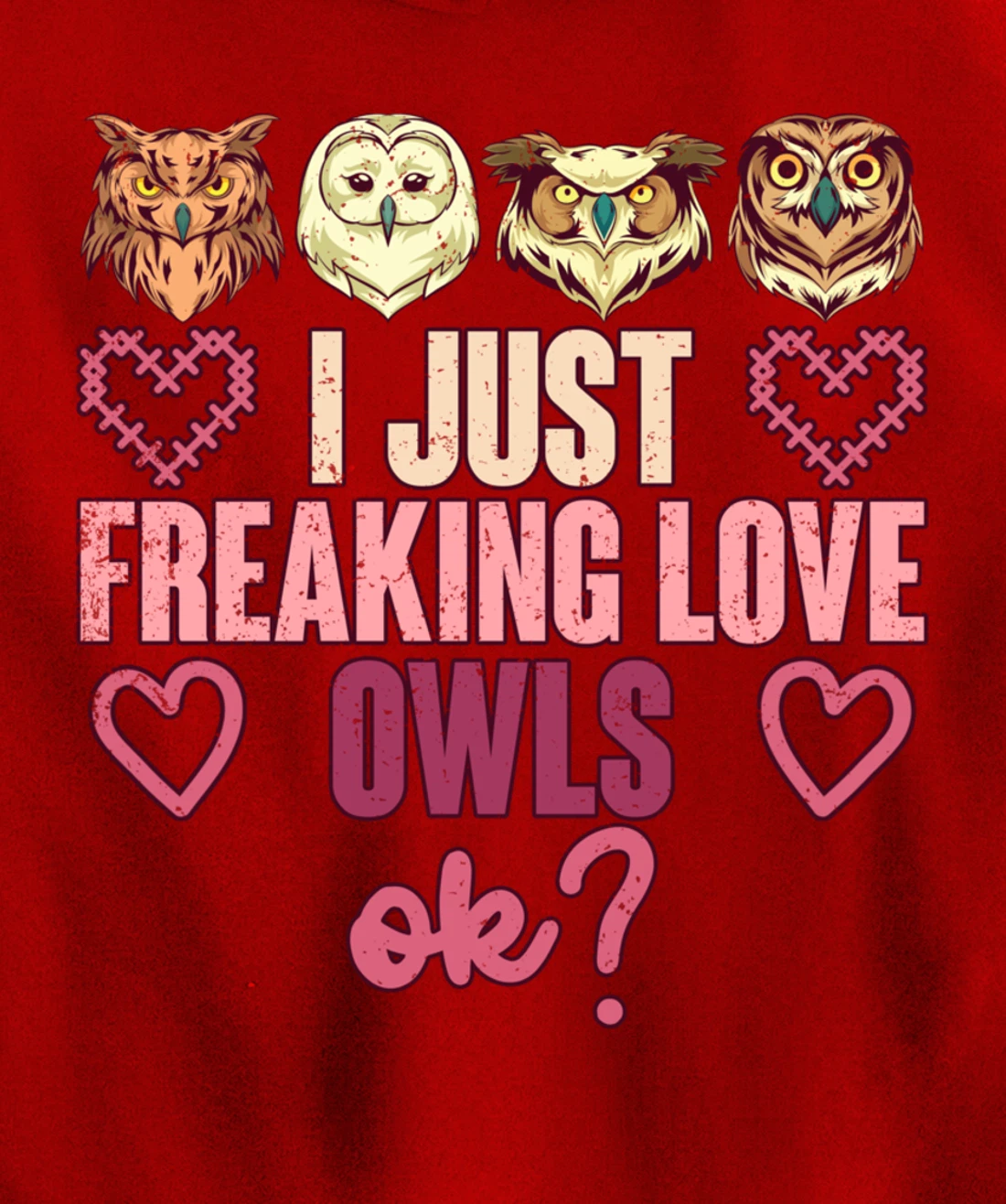 Wise Bird Lover Gift I Just Freaking Love Owls Ok Owl Pullover Hoodie
