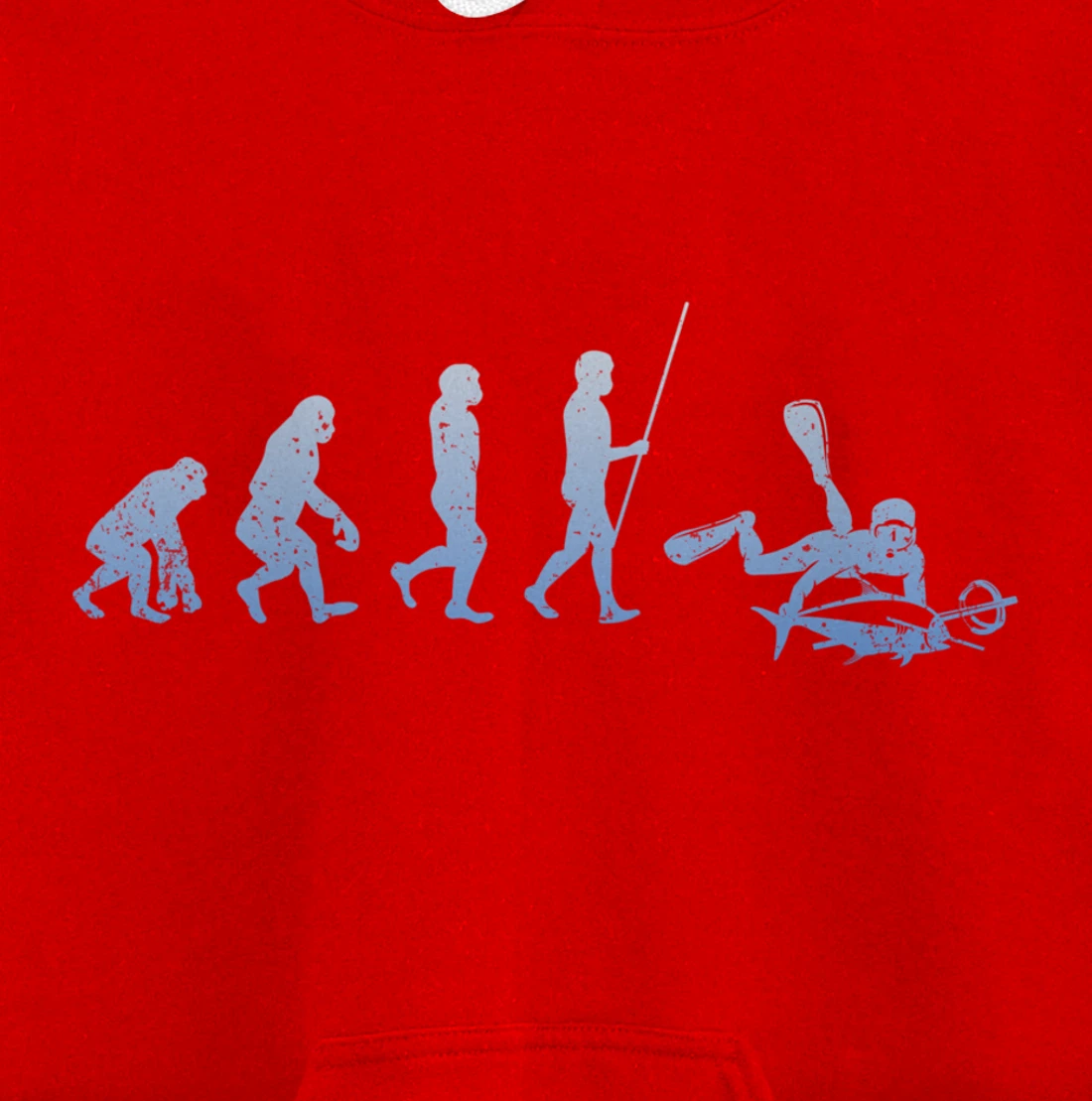 Evolution Fisherman Scuba Diving Fishing Spearfishing Pullover Hoodie