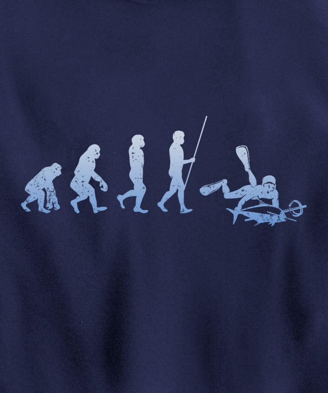 Evolution Fisherman Scuba Diving Fishing Spearfishing Pullover Hoodie