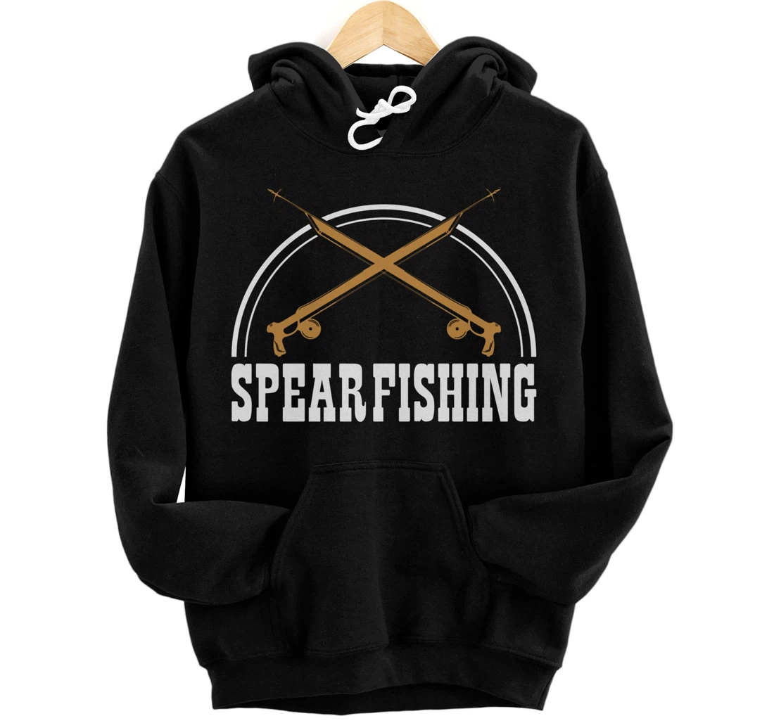 Speargun Snorkeling Water Diving Fisherman Spearfishing Pullover Hoodie