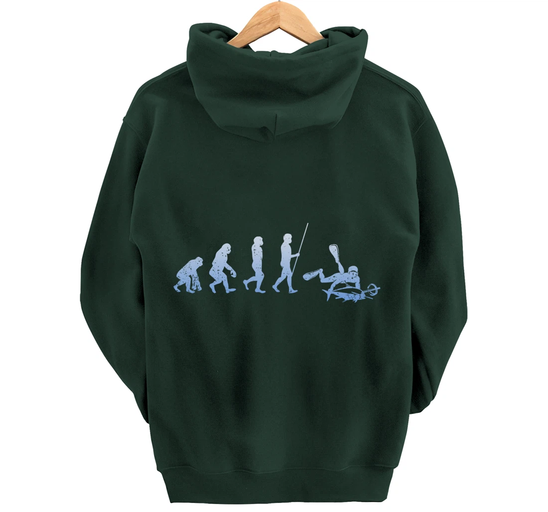 Evolution Fisherman Scuba Diving Fishing Spearfishing Pullover Hoodie