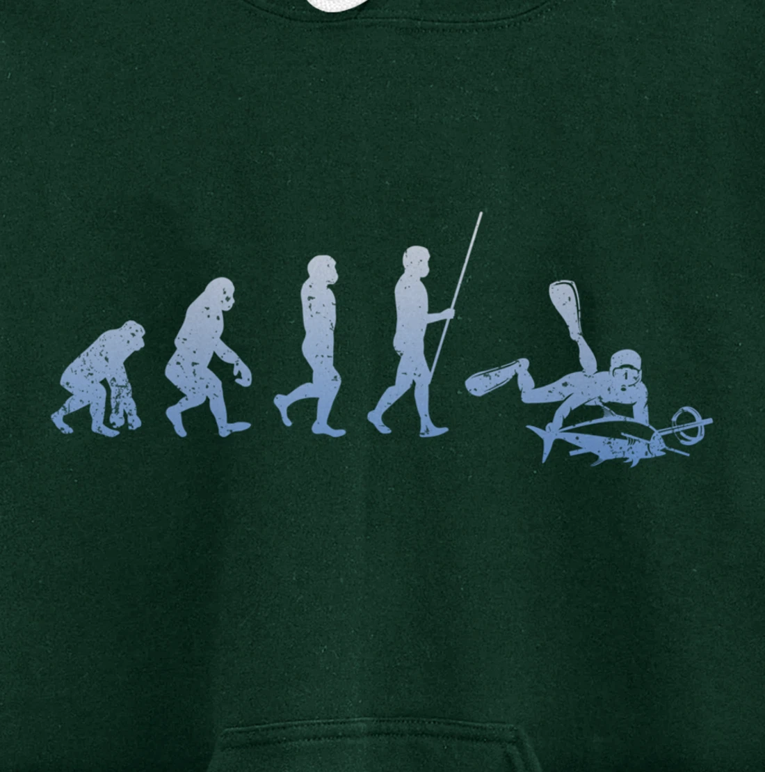 Evolution Fisherman Scuba Diving Fishing Spearfishing Pullover Hoodie