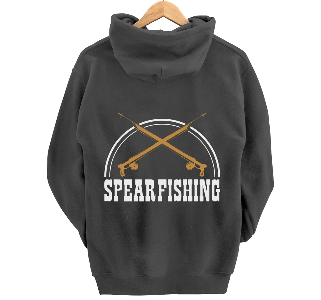 Speargun Snorkeling Water Diving Fisherman Spearfishing Pullover Hoodie