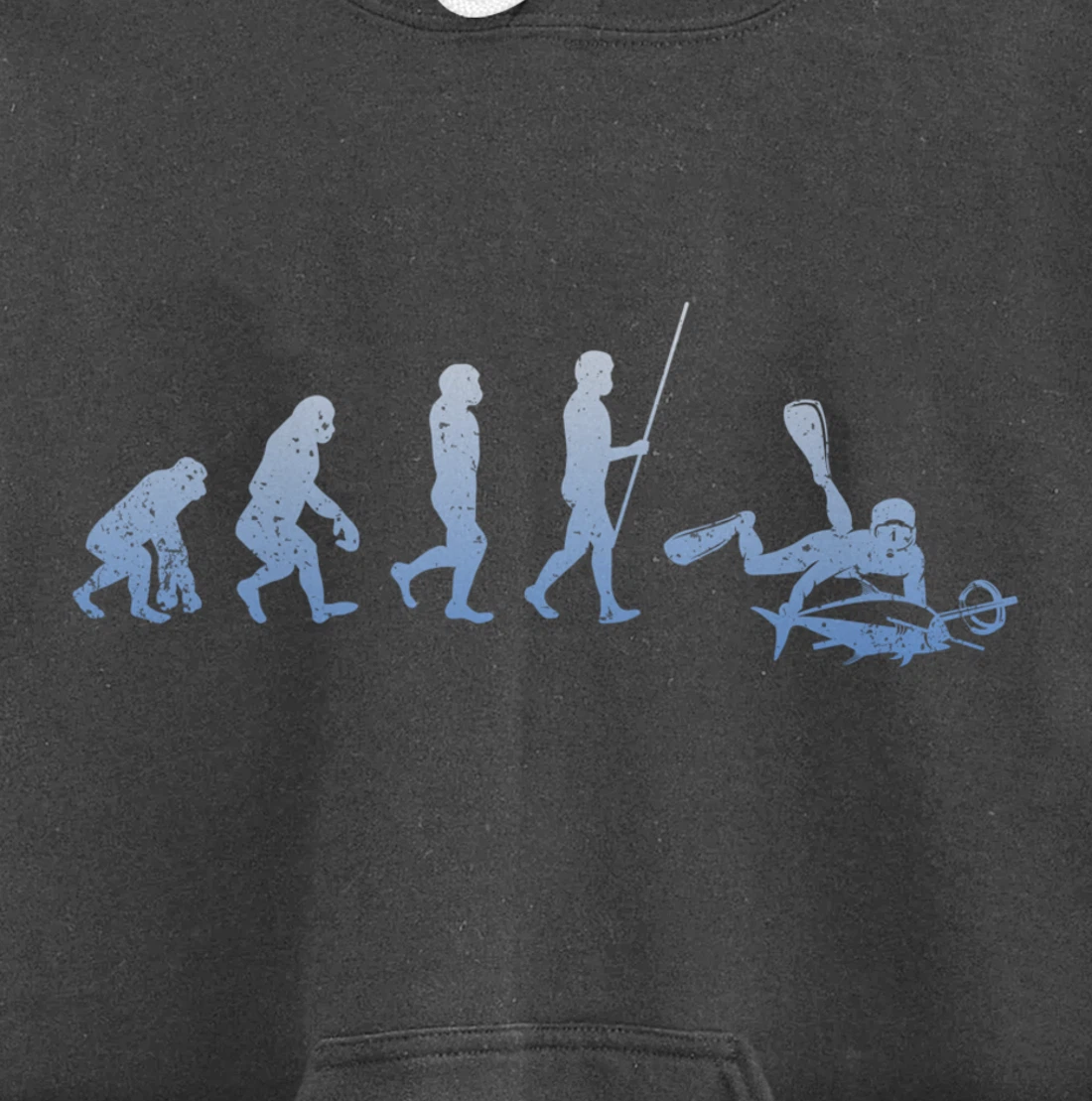 Evolution Fisherman Scuba Diving Fishing Spearfishing Pullover Hoodie