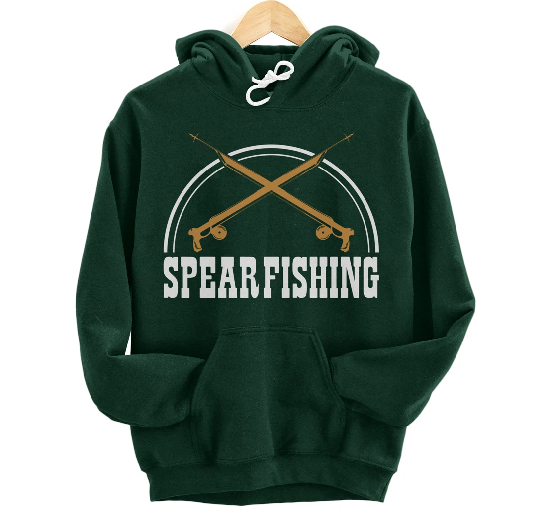 Speargun Snorkeling Water Diving Fisherman Spearfishing Pullover Hoodie