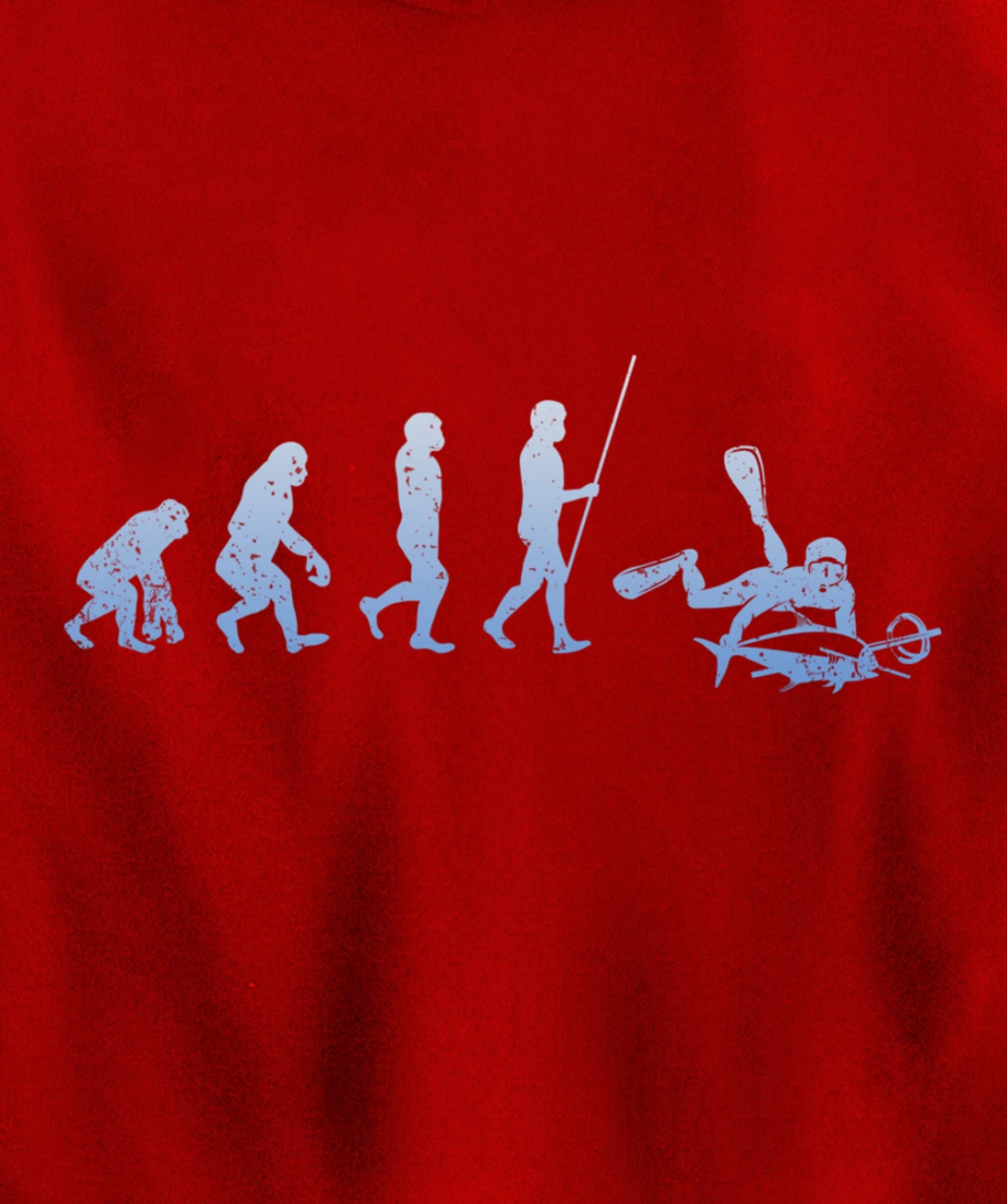 Evolution Fisherman Scuba Diving Fishing Spearfishing Pullover Hoodie